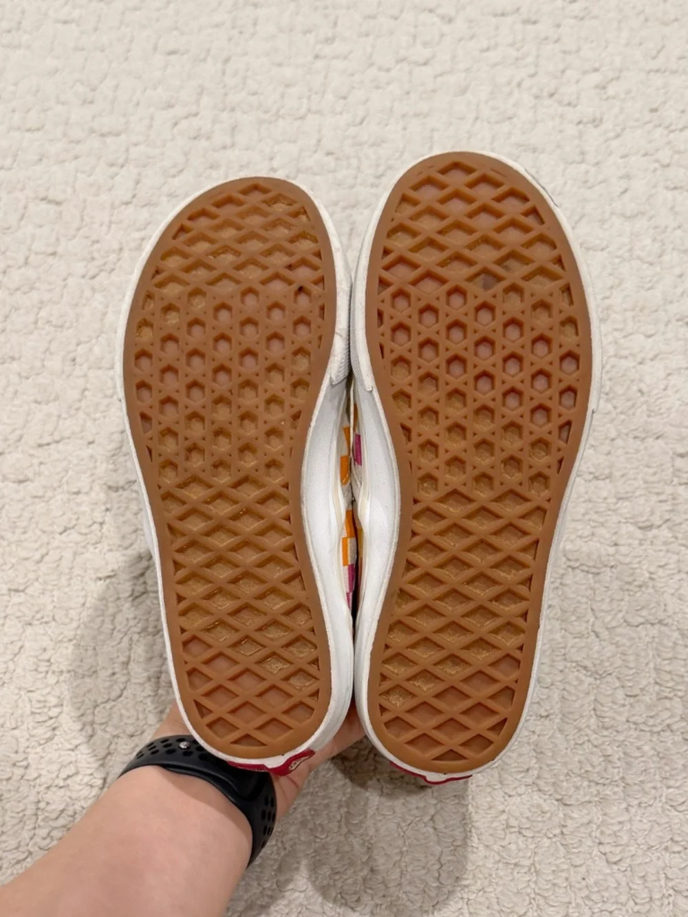 Kids Vans Checked Slip Ons Size 1